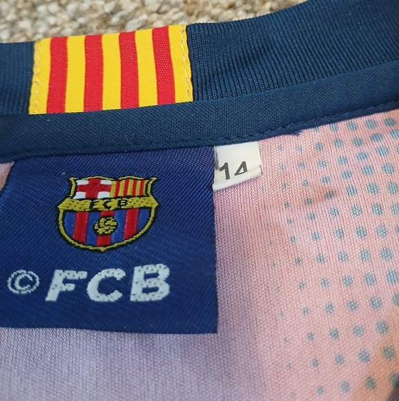 FC Barcelona Qatar Foundation Neymar Jr #11 Soccer Jersey Boys Size 14 - Picture 3 of 5